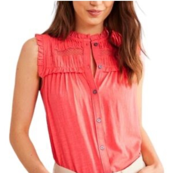 Boden Tops - Boden Women Sleeveless Ruffled neckline Blouse Size 12